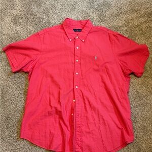Ralph Lauren Red Casual Button Down Shirt